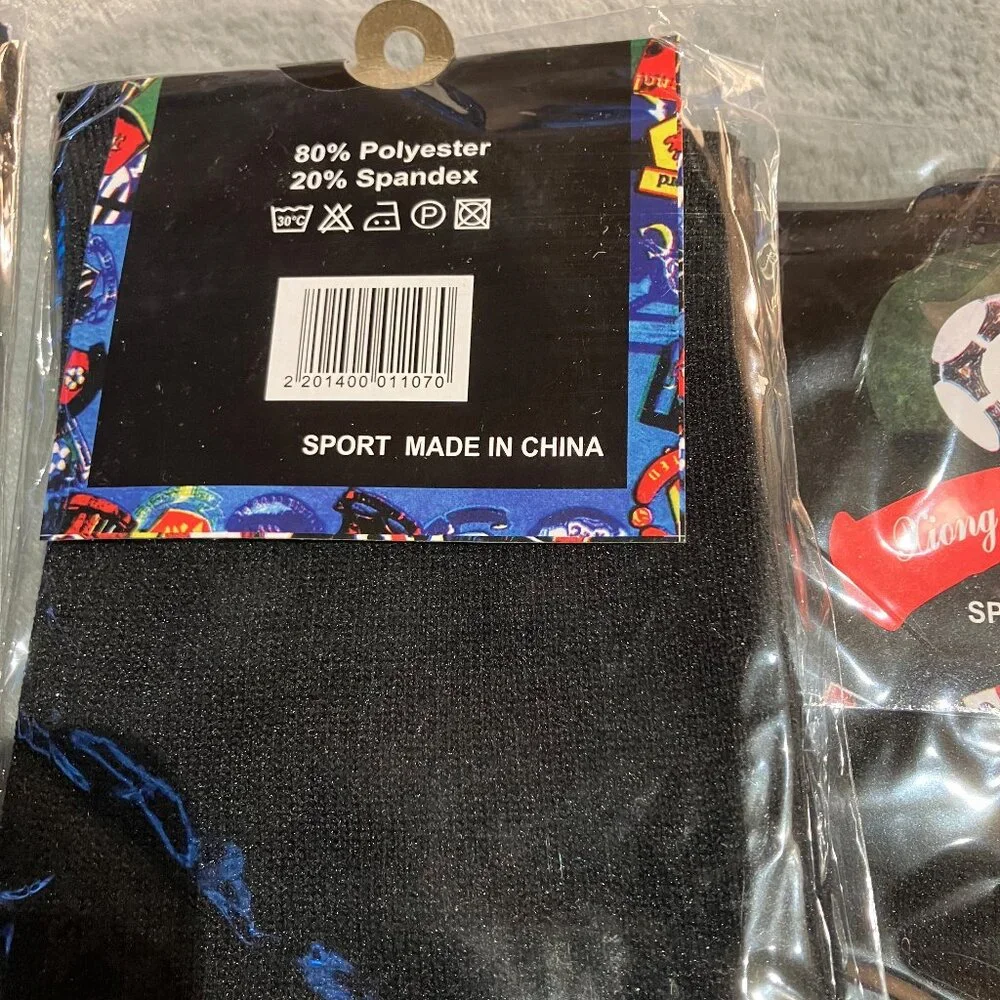 Unisex Athletic Knee High Socks by Xiong Bang Black Size Large
